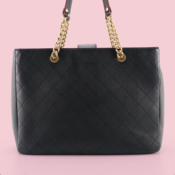 Chanel Black Calfskin Stitched Archi Chic Large Shopping Tote - Picture 4 of 12